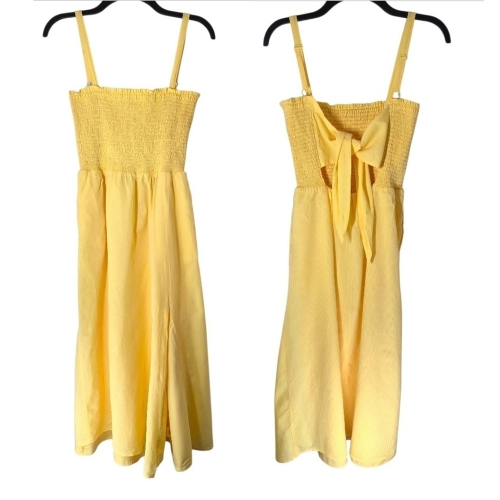 WAYFE Smock Top Midi Dress Yellow Size Small (2-4)